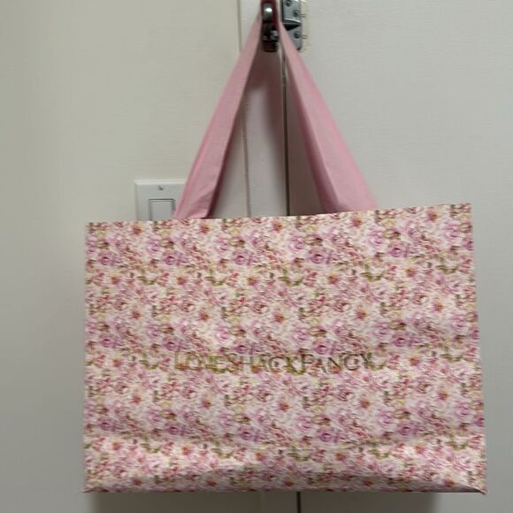 LoveShackFancy Woman’s Ivory Silk Hannah Dress Blue/Pink Floral Print. Size 8. - Picture 13 of 14